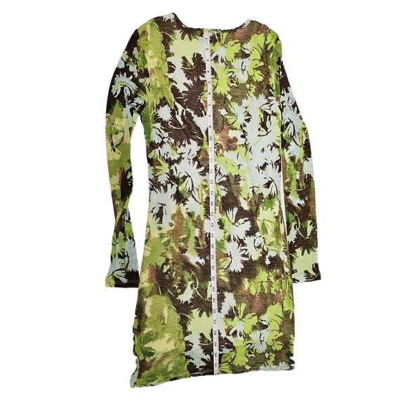 Ruched Bodycon Floral Long Sleeve Mini Dress NWT - Picture 10 of 15
